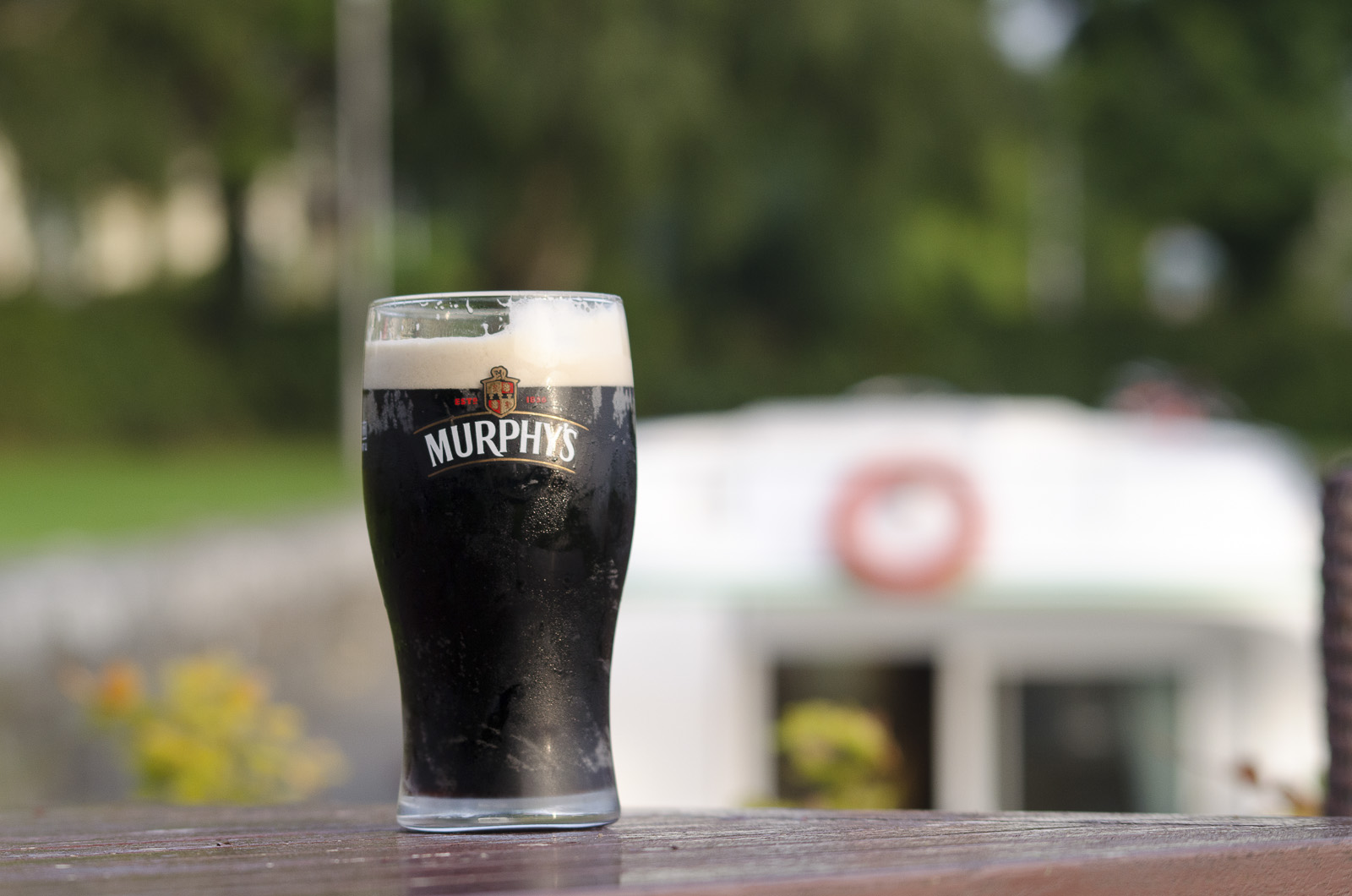 Biertje drinken aan de Shannon in Ierland